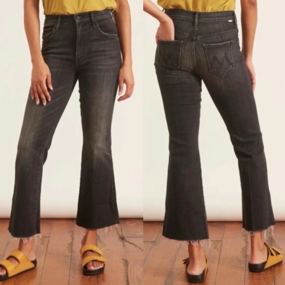 MOTHER size 24 hustler ankle fray jeans in black, only one once brand new.